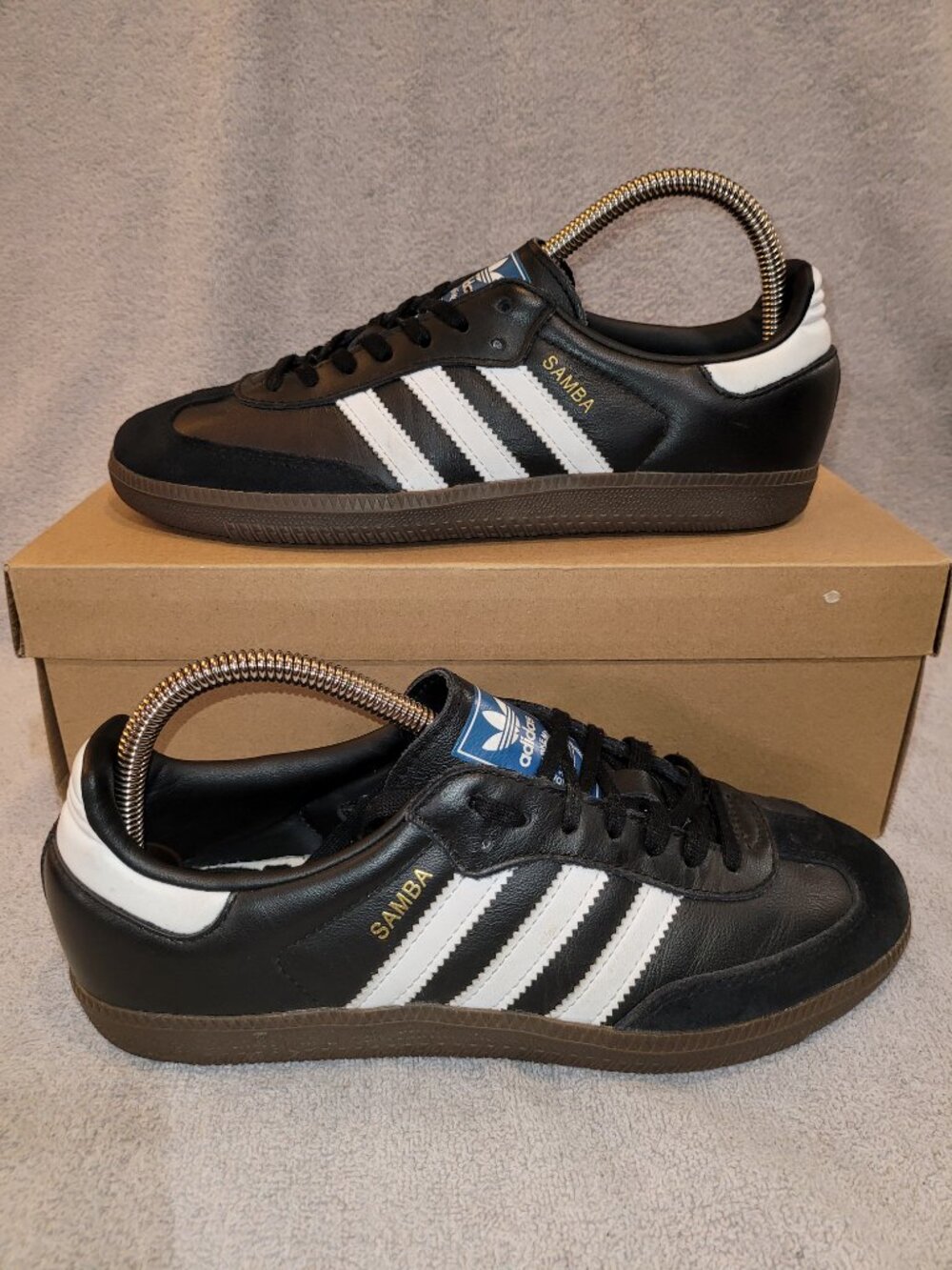 Adidas Samba Big Kid's Size 6.5 Black White Brown Gum Sneakers IE3676 (#1766)